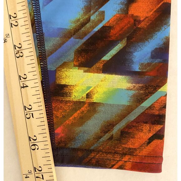 Athleta Colorburst Sonar Funky Mid Rise Ankle Leggings Stretchy Activewear Sz S - Picture 10 of 10